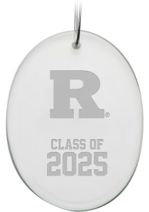 Rutgers Scarlet Knights Class of 2025 Oval Ornament - White