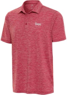 Antigua Nebraska Cornhuskers Mens Red Sprout Short Sleeve Polo