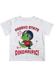 Vive La Fete Fresno State Bulldogs Toddler White Dino-Riffic Short Sleeve T-Shirt