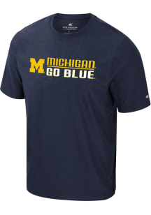 Colosseum Michigan Wolverines Blue Cicero Short Sleeve T Shirt