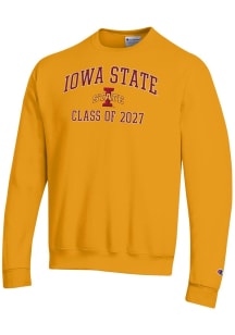 Champion Iowa State Cyclones Mens Gold Font Class of 2027 Powerblend Long Sleeve Crew Sweatshirt