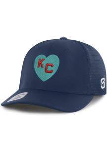 Summit Sportswear Kansas City Monarchs The T Adjustable Hat - Navy Blue