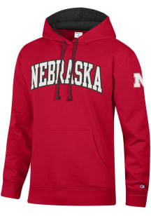 Champion Nebraska Cornhuskers Mens Red Stadium Long Sleeve Hoodie