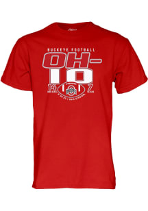 Blue 84 Ohio State Buckeyes Red Football Football Beat Texas Score Short Sleeve T Shirt
