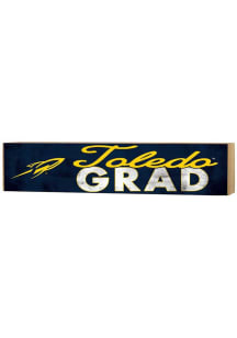 KH Sports Fan Toledo Rockets Grad graduation graphic Sign - Navy Blue