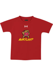 Under Armour Maryland Terrapins Toddler Red Sideline Short Sleeve T-Shirt
