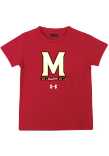 Under Armour Maryland Terrapins Toddler Red F22 Sideline Short Sleeve T-Shirt