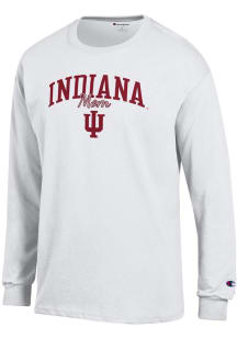 Champion Indiana Hoosiers White Mom Script Jersey Long Sleeve T Shirt