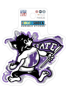 K-State Wildcats Justin patten Main 3in Durable Stickers - Purple