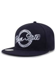 Penn State Nittany Lions Navy Blue Original Retro Circle Wool Blend Mens Snapback Hat