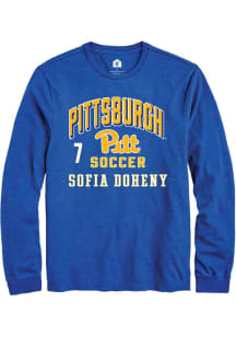 Sofia Doheny Pitt Panthers Blue NIL Arch Logo Long Sleeve Player T Shirt