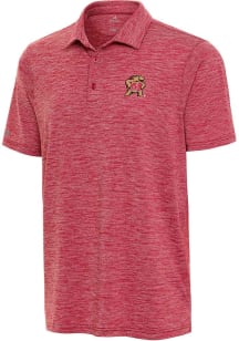 Antigua Maryland Terrapins Mens Red Sprout Short Sleeve Polo