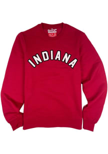 Indiana Hoosiers Mens Red Arch Name Long Sleeve Crew Sweatshirt