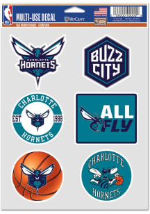 Charlotte Hornets 6pk Fan Auto Decal - Teal