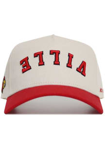 No Rivals Louisville Cardinals Ville Upside Down Classic Adjustable Hat - Ivory