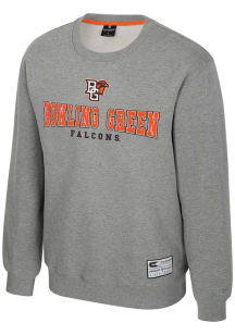 Colosseum Bowling Green Falcons Mens Grey Yes Chef Long Sleeve Crew Sweatshirt
