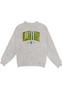 Blue 84 William & Mary Tribe Womens Grey Mock Neck Crew Sweatshirt