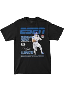 LJ Martin BYU Cougars Black ESPN Cover Short Sleeve Fashion Player T Shirt