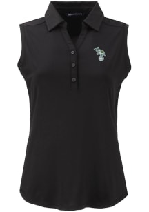 Cutter and Buck Oakland Athletics Womens Black Cooperstown  Forge Eco Polo Shirt