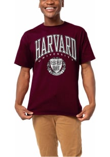 Harvard Crimson Maroon Shield Short Sleeve T Shirt