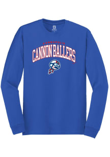 Summit Sportswear Kannapolis Cannon Ballers Blue Arch Mascot Long Sleeve T Shirt