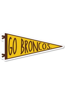 Western Michigan Broncos 3.5" Pennant Rugged Stickers - Brown
