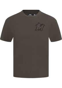 Pro Standard Miami Marlins Brown Neutral Short Sleeve Fashion T Shirt