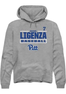 Mason Ligenza Pitt Panthers Mens Graphite NIL Stacked Box Player Hood