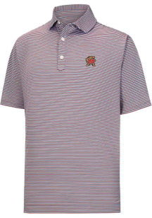 Footjoy Maryland Terrapins Mens Anthracite Smooth Stripe Short Sleeve Fashion Polo