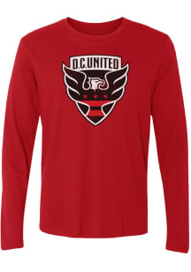 DC United Red Winged Crest Long Sleeve T Shirt