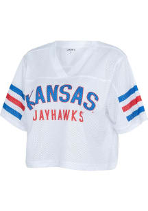 Kansas Jayhawks Womens Field Goal Fashion Football Jersey - White