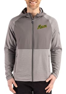 Cutter and Buck George Mason University Mens Graphite Vault Peshastin Long Sleeve Full Zip Jacket