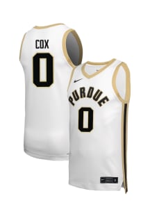 CJ Cox  Nike Purdue Boilermakers White NIL Name And Number Jersey
