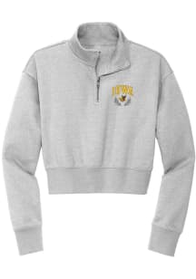 Summit Sportswear Iowa Hawkeyes Womens Ivory Lucy Qtr Zip