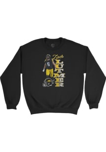 Zach Lutmer  Campus Ink Iowa Hawkeyes Youth Black Big Ten Media Days Custom Long Sleeve Crew Sweat..