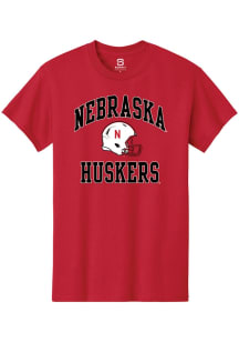 Summit Sportswear Nebraska Cornhuskers Red Football Football Helmet Number One Short Sleeve T Shir..
