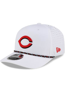 New Era Cincinnati Reds White Rope Rope 9SEVENTY Stretch Snap Adjustable Hat - White