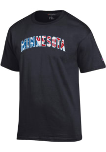 Champion Minnesota Golden Gophers Black Flag Script Name Short Sleeve T Shirt