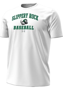 Under Armour Slippery Rock White Baseball Performance Short Sleeve T Shirt