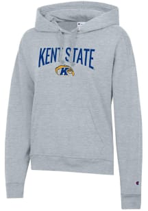 Champion Kent State Golden Flashes Womens Grey Powerblend Hooded Sweatshirt