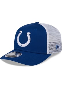 New Era Indianapolis Colts 9SEVENTY Stretch Snap Trucker Adjustable Hat - Blue