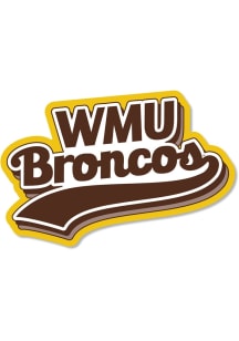 Western Michigan Broncos 3.5" Varsity Script Rugged Stickers - Brown