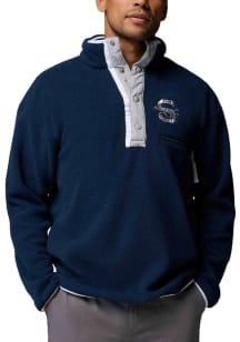 Columbia Penn State Nittany Lions Mens Navy Blue HelvetiaHalf Snap Pullover Jackets