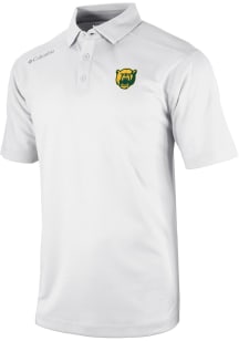 Columbia Baylor Bears Mens White Heat Seal Omni Wick Shotgun Short Sleeve Polo