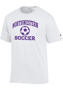 Champion Northwestern Wildcats White Soccer Icon Jersey Short Sleeve T Shirt