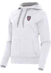 Antigua Indy Eleven Womens White Victory Long Sleeve Full Zip Jacket