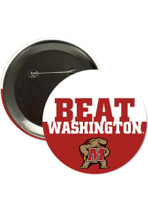 Maryland Terrapins BEAT Washington 3" Button - Red