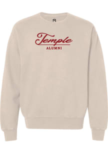 Summit Sportswear Temple Owls Womens Natural Alumni Crew Sweatshirt