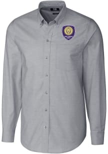 Cutter and Buck Orlando City SC Mens Charcoal Stretch Oxford Long Sleeve Dress Shirt