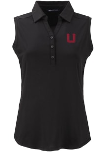 Cutter and Buck Utah Utes Womens Black Vault Forge Eco Polo Shirt
